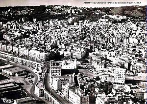 Alger - Vue Aerienne - Centre - Place du Gouvernement - 1952